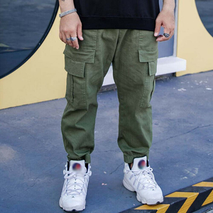 กางเกงคาร์โก้เอวสูงทรงตรง ระบายอากาศได้ดี เป็นมิตรกับสิ่งแวดล้อม น้ำหนักเบา ผ้าแคนวาส มีกระเป๋าหลายช่อง ทรงขากว้าง สำหรับผู้หญิง ทรงปกติ - Product Image 5