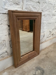 Marco decorativo grande de madera maciza hecho a mano para colgar en la pared con espejo para hotel, casa de campo, baño, sala de estar. - Product Image 2