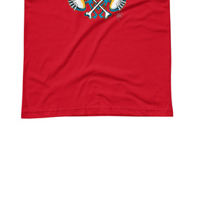 T-shirt rouge à manches courtes pour homme, en jersey 100 % coton tricoté uni, coupe oversize, infroissable et respirant - Product Image 4
