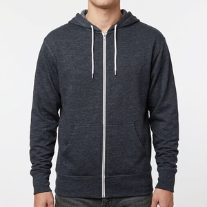 Sudadera con capucha y cremallera completa de algodón 100% de alto gramaje (500 g/m²) con logo personalizado, estilo oversize, hombros caídos y corte cropped para hombre - Product Image 1