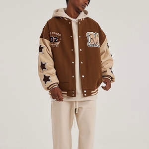 Veste d'hiver unisexe personnalisée avec broderie, nouvelle veste bomber universitaire, veste varsity, 100% laine, coupe-vent, style punk - Product Image 1
