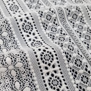 Cinta de Encaje Elástica Ligera con Rayas Geométricas de 20 cm, Tejido Elástico de Nylon y Spandex, Color Personalizado, Diseños Personalizados para - Product Image 5