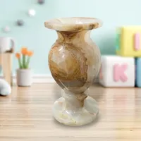 Pots et Vases Traditionnels en Marbre Onyx de Luxe Sculptés à la Main, Écologiques, Durables et Légers pour Jardin Intérieur/Extérieur et Maison