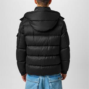 Chaqueta corta informal de invierno con forro de rayón desmontable, logotipo frontal, exterior de nailon, relleno de poliéster, cierre de cremallera, delgada y plegable. - Product Image 6