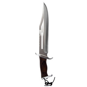 Couteau Bowie en acier inoxydable, manche en bois, lame pleine longueur, équipement de camping, de chasse, de bushcraft, de survie en plein air, utilitaire - Product Image 6