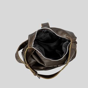 Bolso de Mano de Cuero Genuino para Mujer, Estilo Maillard Vintage, Impermeable, de Hombro y Axila, de Lujo - Product Image 2