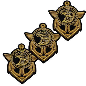 Insignias de Hilo Metálico Dorado de Lujo, Nuevas, OEM, Personalizadas con Logotipo Bordado a Mano, Libres de Níquel, Ecológicas y Lavables - Product Image 2