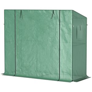 Serra Portatile 6.6FT X 2.5FT X 5.6FT con Copertura in PE Resistente ai Raggi UV per Esterni con Vetro Temperato - Product Image 1