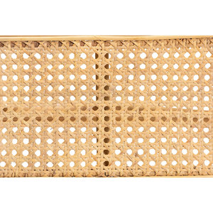 Banquette en rotin de ferme côtière artisanale pour patio - Product Image 5