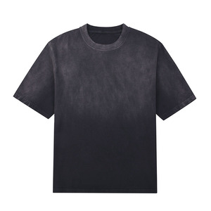 เสื้อยืดสไตล์ใหม่ขายดีที่สุดสำหรับผู้ชาย เสื้อยืดเนื้อหนักแบบฟอกสี เสื้อยืดผ้าฝ้ายฟอกสี ไซส์ใหญ่ - Product Image 2