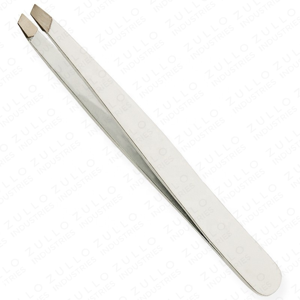 Sand Finish Stainless Steel Slanted Eyebrow Tweezers Powder Coated Custom Color OEM Private Label Precision <b>Tool</b> - Product Image 6