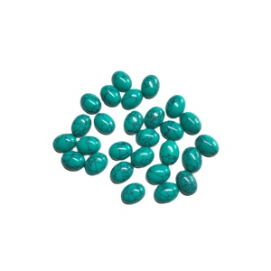 Venta al por mayor 7x9mm AAA alta calidad sintético turquesa suelta ovalada cabujón piedras preciosas buen color con certificado IGI - Product Image 3