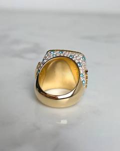 แหวนแต่งงานประดับเพชรโมอิสซาไนต์แบบ Iced Out สำหรับแหวนเงินแท้ 925 รับรองคุณภาพ สไตล์ฮิปฮอป แหวนแชมป์เปี้ยนแบบกำหนดเองได้สำหรับทั้งชายและหญิง - Product Image 3