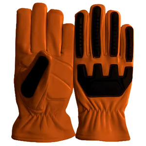Heavy Duty Reinforced Cowhide Grain Leather Work Gloves Cut Resistant TPR Inserted Personal Protective Safety Mechanic Gloves - Product Image 6