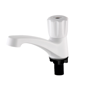 Wholesale Basin Faucet White ABS Knob <b>Handle</b> Plastic Thread Bathroom Washroom Rustproof <b>Tap</b> Lavabo Faucet KSLA-15T3CN KSNVietNam - Product Image 1