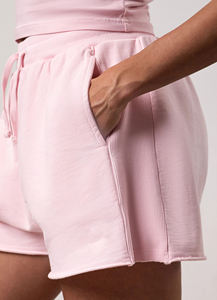 Shorts décontractés pour femmes, mode streetwear, tissu en coton 100% Terry, taille élastique, design professionnel, impression de logo personnalisée - Product Image 4