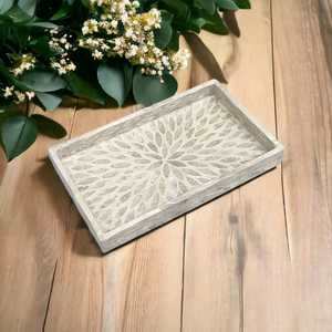 Plateau de rangement incrusté de perles royales – Organisateur artisanal haut de gamme en nacre pour la décoration de maisons et d'hôtels de luxe - Product Image 3