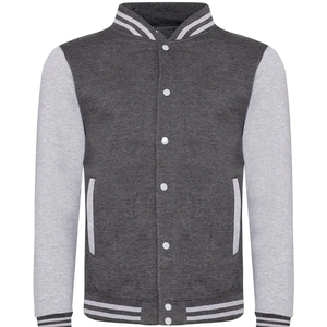 Outdoor Vintage Solid Casual <b>Jacket</b> <b>White</b> for <b>Men</b> Custom Front Embroidery 100% Polyester Winter Lettermen Varsity <b>Jacket</b> - Product Image 6