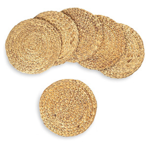 Sets de dessous-de-plat en jacinthe d'eau faits à la main pour table centrale, décoration naturelle pour table à manger, vente en gros - Product Image 1