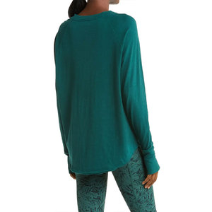 T-shirts décontractés d'été pour femmes grandes tailles, haute qualité, confortables, col rond, manches longues, motif uni, t-shirts écologiques - Product Image 2