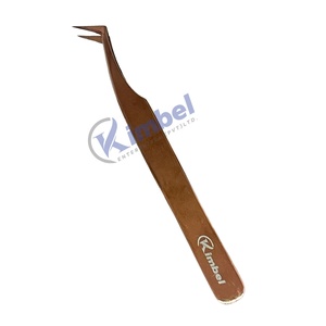 Las mejores pinzas de punta de fibra de acero inoxidable para extensiones de pestañas Embalaje personalizable Opciones al por mayor Tipo de Punta puntiaguda - Product Image 5