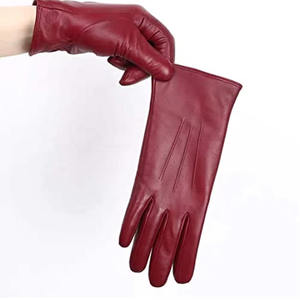 Gants en cuir de haute qualité pour femmes, gants décontractés pour écran tactile, doublure en soie douce pour l'hiver, fabriqués au Pakistan, gants chauds - Product Image 1
