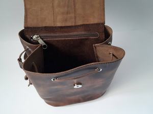 Sac à dos collège et voyage de nuit sac à dos en cuir petit sac à dos pour adolescentes, sac à dos en cuir pour femmes, marron - Product Image 2