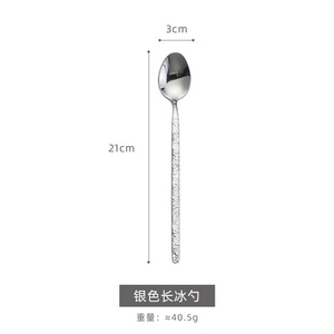 Ensemble de couverts modernes pour table à manger, couverts en acier inoxydable, cuillères, fourchettes, couteaux, finition élégante, essentiels pour la table de cuisine, raffinés - Product Image 5