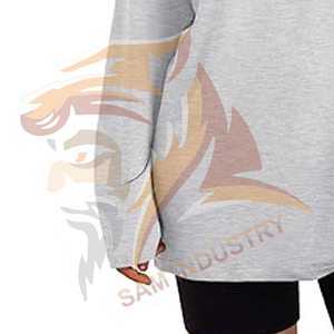 เสื้อสเวตเชิ้ตผ้าฝ้ายฟลีซสำหรับผู้หญิงไซส์ใหญ่ขายดี คุณภาพสูง ทรงหลวม สวมใส่สบาย เหมาะสำหรับฤดูหนาว - Product Image 4