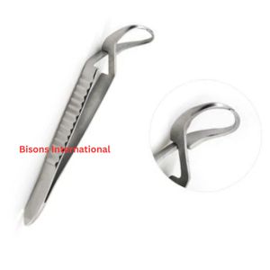 Pinzas quirúrgicas Jones de acero inoxidable BISONS al por mayor, varios tamaños, mango de acción cruzada con resorte - Product Image 3