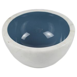 Rounded Stone Material Food Bowl With Enamel Colored Finishing Design Storage Bowl for <b>Tabletop</b> Decorative Design - Product Image 2