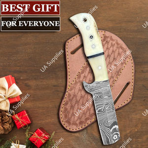 Cuchillo EDC de Acero de Damasco de Alta Calidad con Mango de Hueso de Camello para Caza, Camping y Actividades al Aire Libre, Hoja Recta de 8 Pulgadas, Afilada como una Navaja, Venta al Por Mayor - Product Image 4