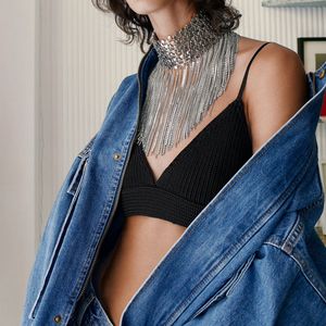 Chaqueta vaquera de mujer con hombros caídos, estilo holgado, estilo hip hop, prenda exterior de mezclilla - Product Image 5