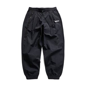 Pantalones de chándal de nailon acampanados de cintura media personalizados para hombre, pantalones de chándal holgados de pierna ancha desgastados de alta calidad - Product Image 1