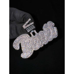 Collar Personalizado con Nombre en Letras de Burbuja Estilo Hip Hop, Joyería de Moda, Colgante con Nombre en Letras de Burbuja Personalizado - Product Image 6