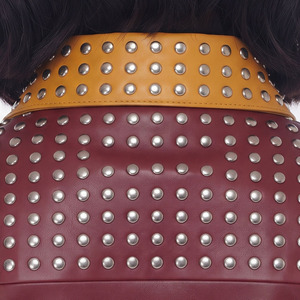 Custom Made Women Studded Leather <b>Jacket</b> Ladies Zipper Leather Studded <b>Jackets</b> Ladies Turn Down Collar Leather Studded <b>Jacket</b> - Product Image 5
