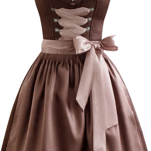 Robe Dirndl bavaroise pour femme avec ceinture ventrale, décontractée, été, couleur unie, vente en gros ODM, hauts de robe en satin 100% polyester - Product Image 3