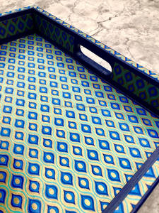 Wholesale Rectangle Natural Solid Acacia Wood Serving Tray Custom Size Modern Decorative Tray for Home - Product Image 2