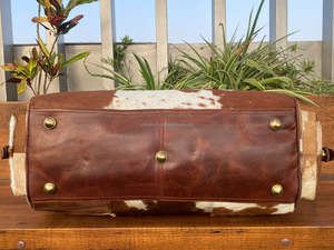 Travel Cowhide Hairon Luggage <b>Bag</b> Vintage Overnight Duffle Leather Camping Hiking <b>Bag</b> Handmade Weekender <b>Bag</b> <b>for</b> <b>Men</b> and Women - Product Image 5
