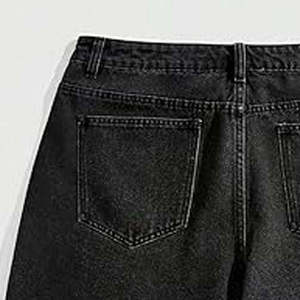 Shorts en jean déchirés pour femmes, coupe décontractée, ourlet brut, été, respirant, séchage rapide, 100% coton, fabrication OEM - Product Image 4