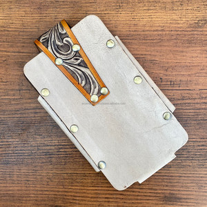 Nieuw Western Hand Bewerkt Lederen Telefoonhoesje Echt Lederen Paard Mobiele Telefoonhoesje Cowboy Zware Mobiele Telefoon Luxe <span class=keywords><strong>Holster</strong></span>