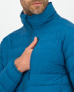 Factory Direct Sale Solid Blue Color <b>Men's</b> Outdoor <b>Jacket</b> Customize Fabric Stand Collar Long Sleeve Slim Fit <b>Men's</b> Puffer <b>Jacket</b> - Product Image 4