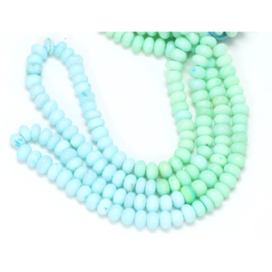 Cuentas de Ópalo Verde Azulado en Forma de Rondelle: 7-10 mm, Piedras Preciosas para Joyería y Manualidades - Product Image 2