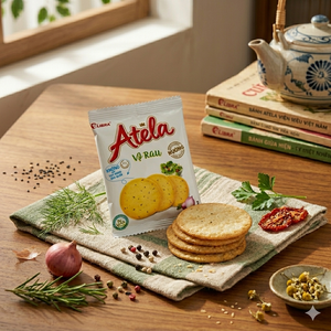 Où chaque bouchée éclate de saveur - Crackers végétaux ATELA 342G FMCG Goût vietnamien ODM OEM Usine directe Échantillon gratuit - Product Image 3