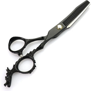 Kit de Tijeras de Peluquería con Mango de Dragón, Recubrimiento Negro, Tijeras de Entresacar para Salón, Set de Peluquería - Product Image 2