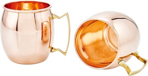 Ensemble de tasses et verres en cuivre faits à la main, finition polie, vaisselle en cuivre, tasse à bière, tasse Mule, vente en gros - Product Image 4