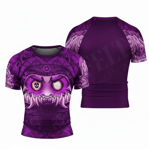 Factory Direct Whole Sale Fitness Swimming UV Protection Short Sleeve <b>Compression</b> Four Way Stretch Heavy Duty Rash Guards - Product Image 3