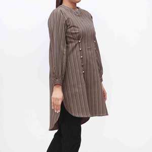 Camisa a Cuadros de Franela Marrón para Hombre, Talla XS, 1 Pieza, PW3218 - Product Image 2