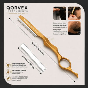 Rasoirs à cheveux de luxe en acier inoxydable de haute qualité pour couper les cheveux - Product Image 4