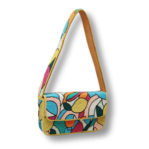 Sac à bandoulière brodé de perles, motif géométrique, style bohème, sac à main pour femme à sangle unique, utilisation toutes saisons - Product Image 6